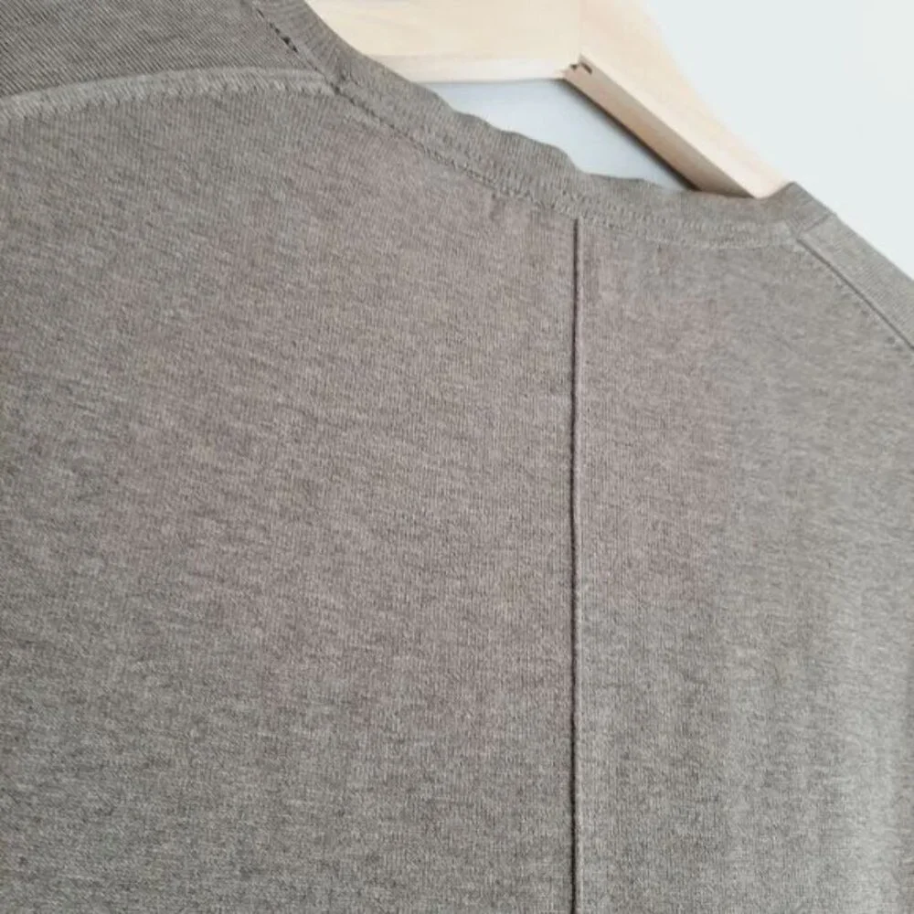 BANANA REPUBLIC Cardigan Button Down Silk Cotton Blend Green Grey Sz M Flawed - Picture 10 of 13